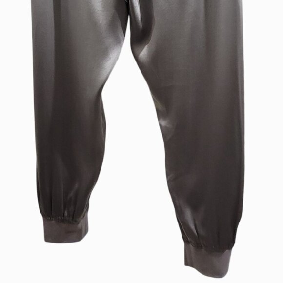 ATM Anthony Thomas Mellilo Silk Joggers Pants L Gray FLAW - Picture 7 of 10